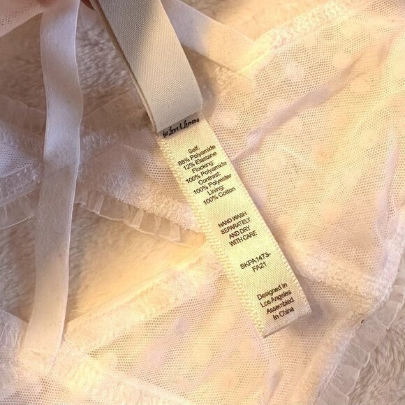 NWOT For Love & Lemons High Waisted Polka Dot Floral Rainbow Lace Panty - XXS - Picture 3 of 8